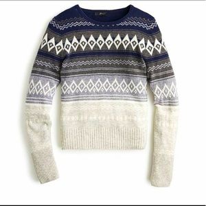 J. Crew Fair Isle Crewneck Sweater S